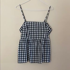 Wild fable black and white checkered tank